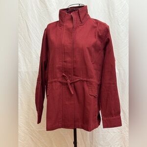 337 - Stylish Women's Utility Jacket in Deep Red